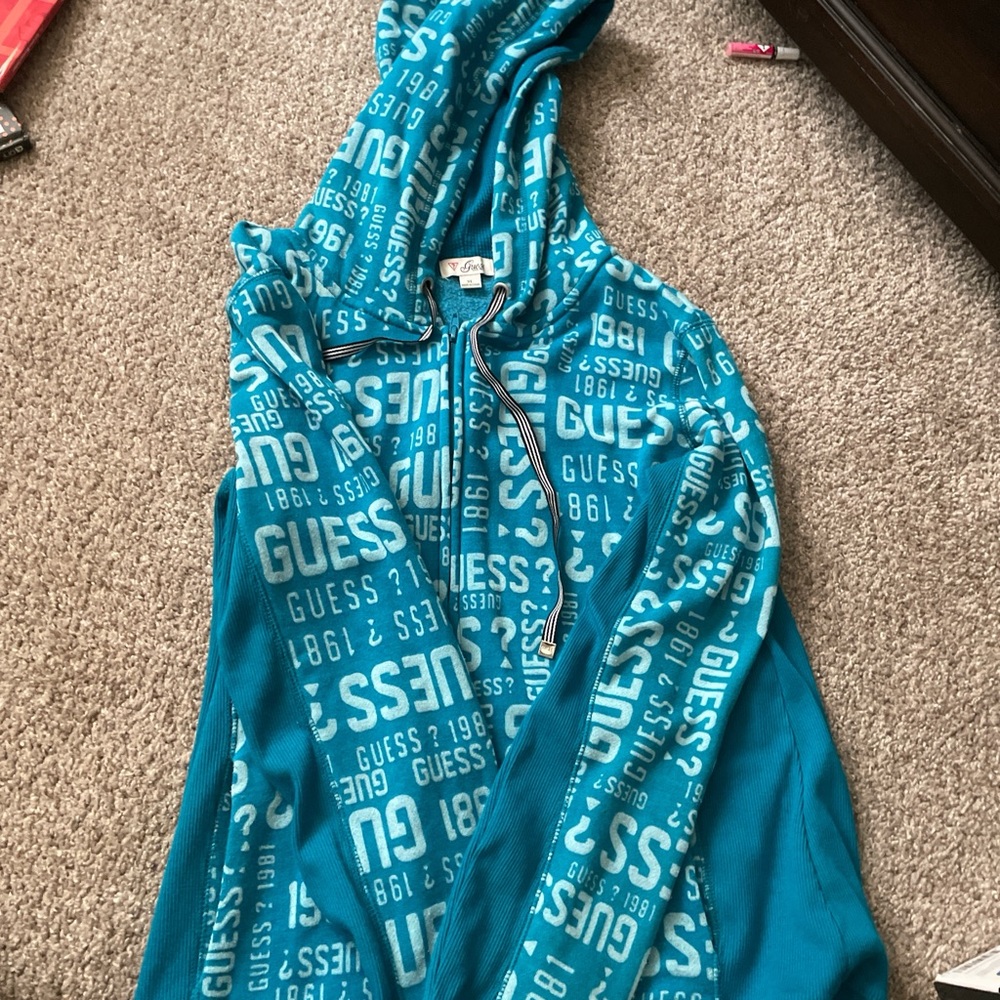 Vintage Guess Blue Zip Up Jacket